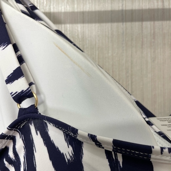 NWT Anne Cole Navy Ikat Print Tankini Top XL New with Tags - Picture 4 of 6